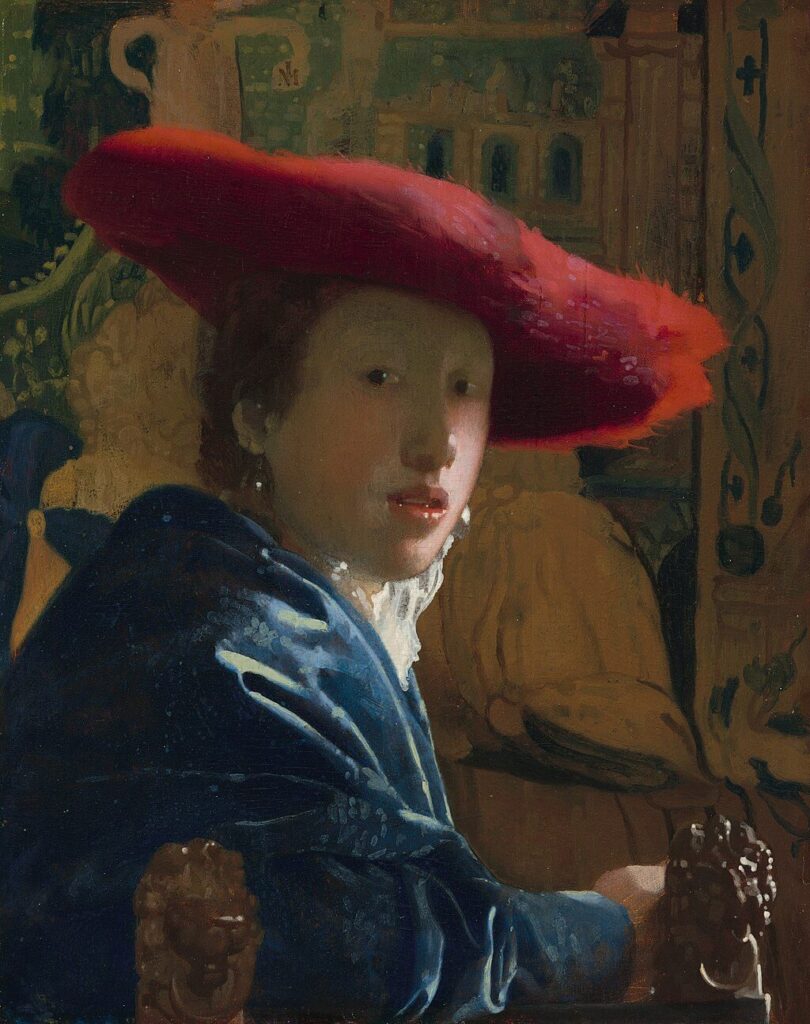 Dziewczyna w czerwonym kapeluszu (The Girl with the Red Hat) - Johannes Vermeer