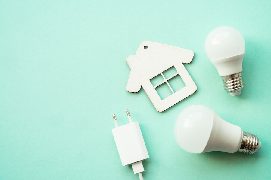 Oszczędzanie energii elektrycznej w domu: grafika konceptowa