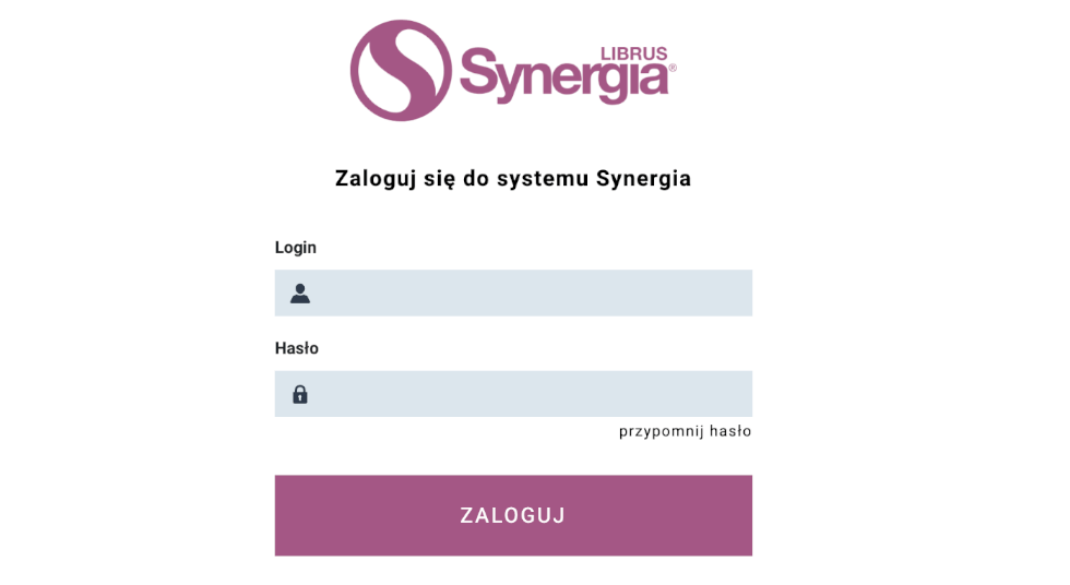 LIBRUS Synergia (widok panelu logowania)
