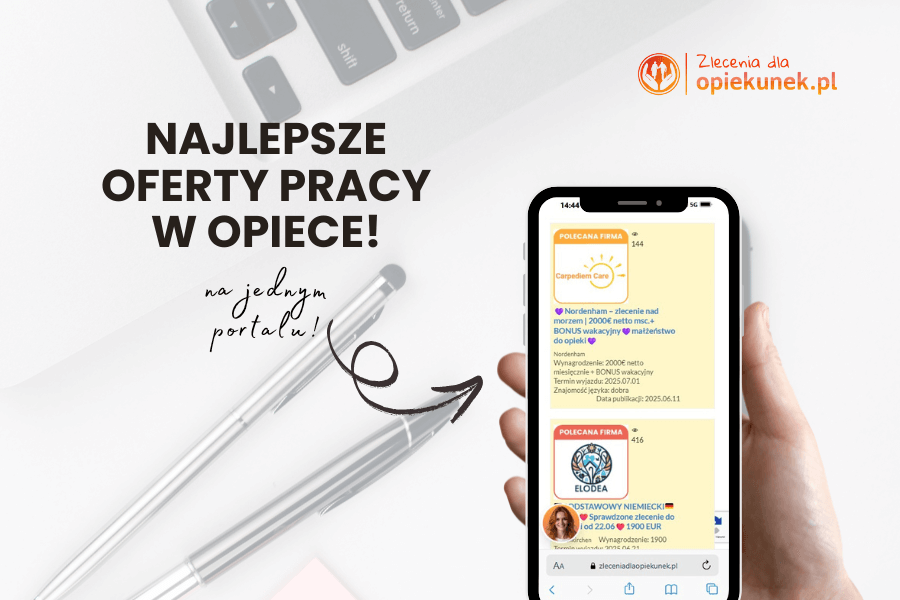 Baner portalu zleceniadlaopiekunek.pl