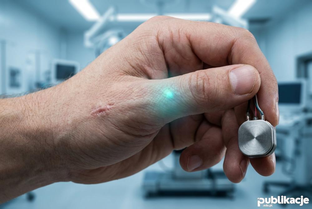 biohacking implant w dłoni zbliżenie