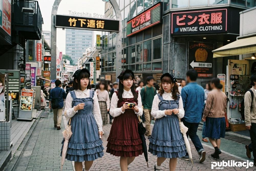 Lata 90 w Harajuku moda uliczna Lolita