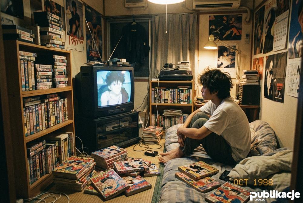 pokój japońskiego fana popkultury lata 80 vhs