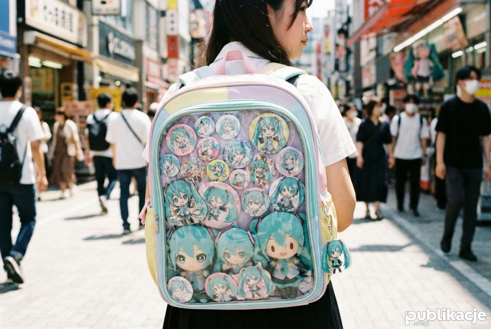 plecak itabag wypełniony gadżetami anime