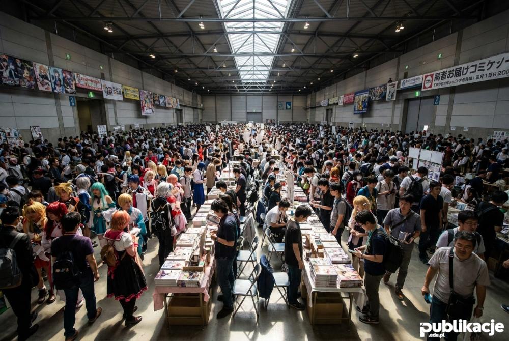 tłum na konwencie komiksowym w japonii
