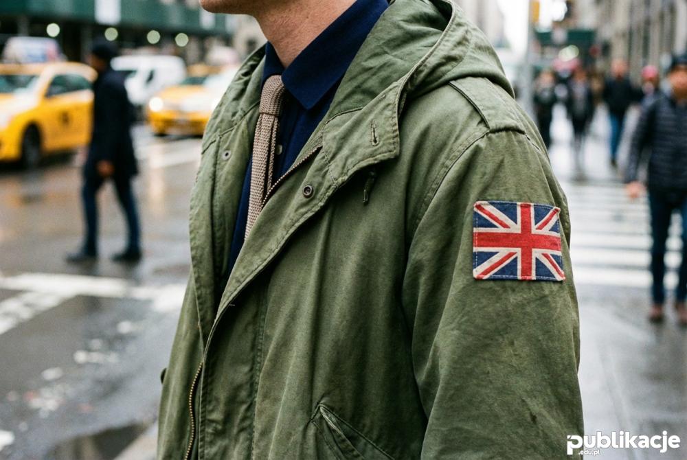 Kurtka parka M51 z naszywką Union Jack detal